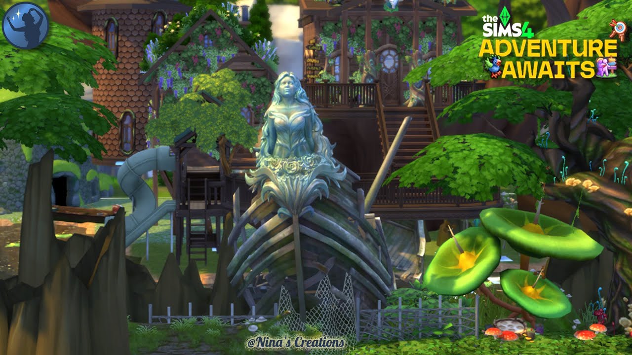 The sims 4 Adventure Awaits | stop motion speed build | Imaginary Friend Pirate Treehouse Hideaway