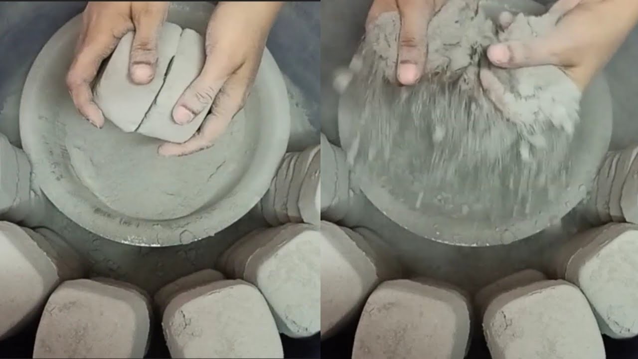 Pure Cement Soft Bars Smashing & 🌪️Dust Play ASMR #392 #edit