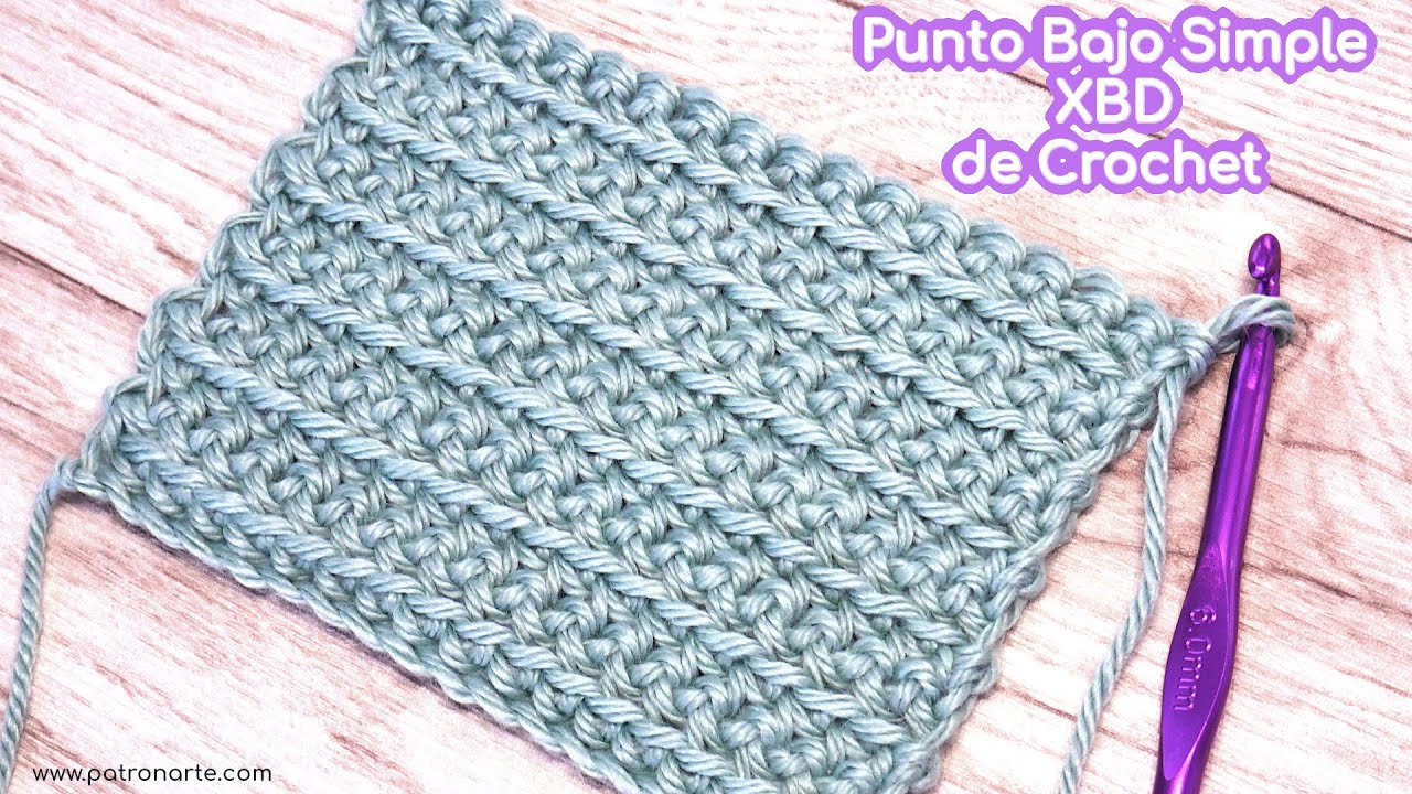 Cómo Tejer el Punto Bajo Simple XBD de Crochet - Ganchillo Paso a Paso