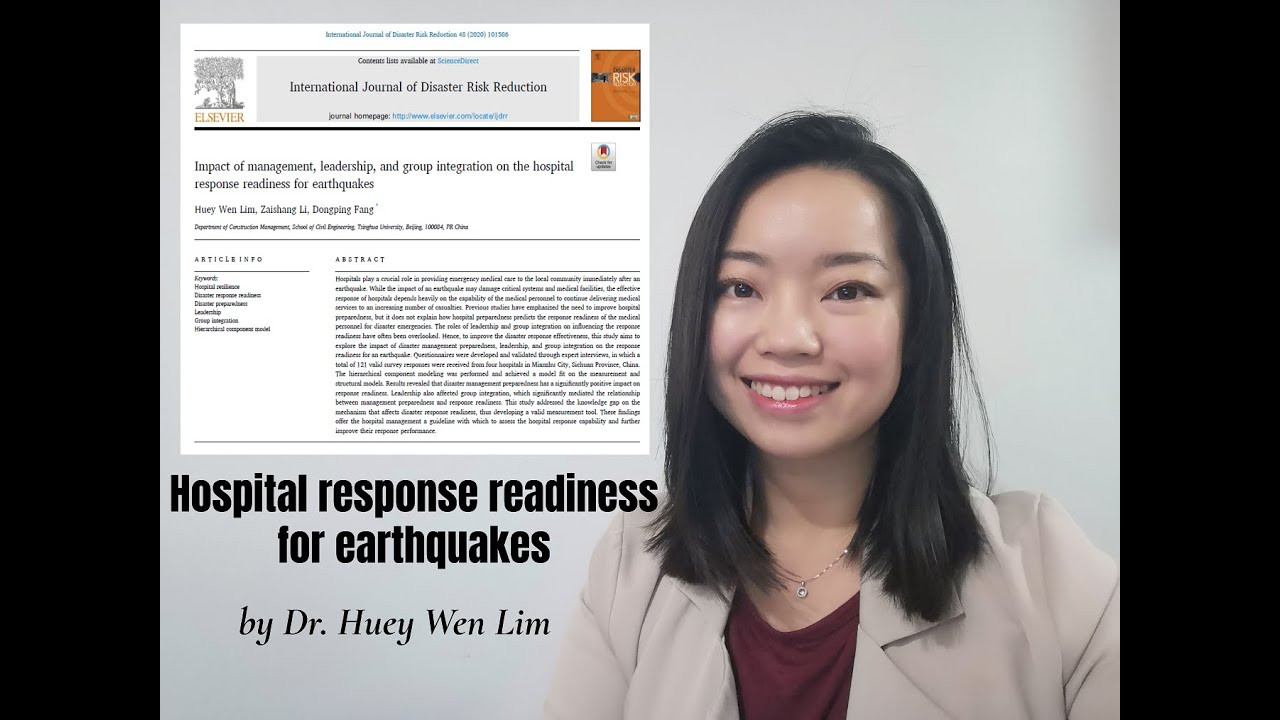 Hospital response readiness for earthquakes