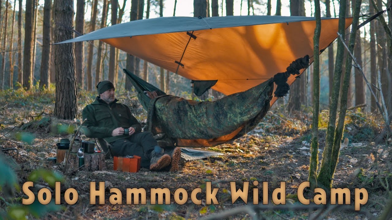 Solo Wild Camp in a Pine Forest | DD Superlight Hammock & Tarp | Staffordshire Oatcakes | Spring