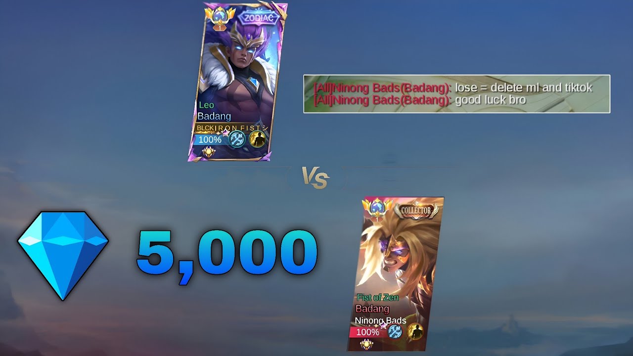 IRONFIST VS TOP 1 GLOBAL BADANG (5000💎 КТО ПОБЕДИТ?)
