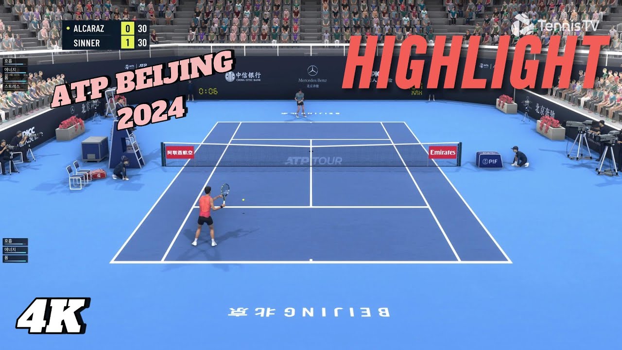 Tennis Elbow 4 - Most Intense Moments Highlights! / Alcaraz vs Sinner / ATP 2024 Beijing 🔥