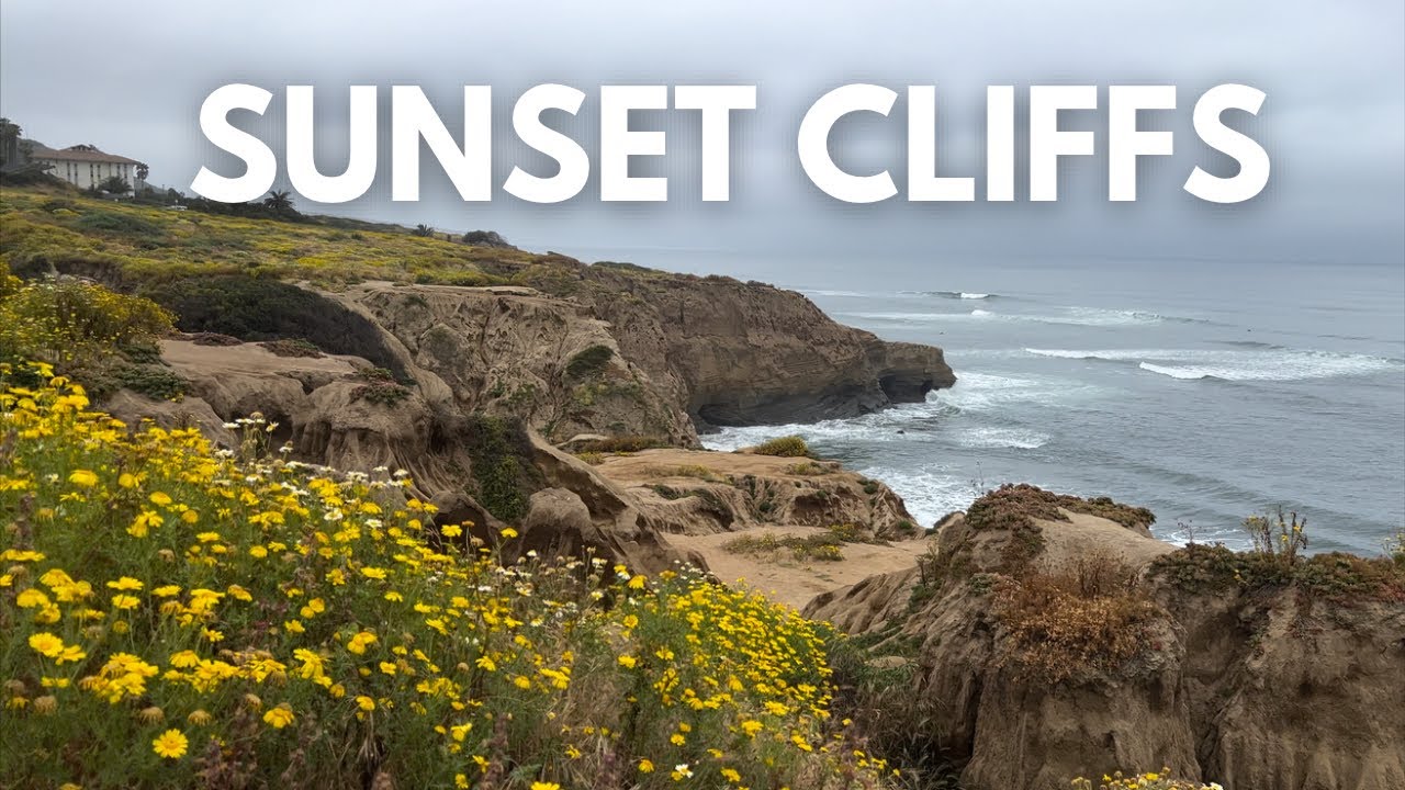 Sunset Cliffs Natural Park Walking Tour 4K