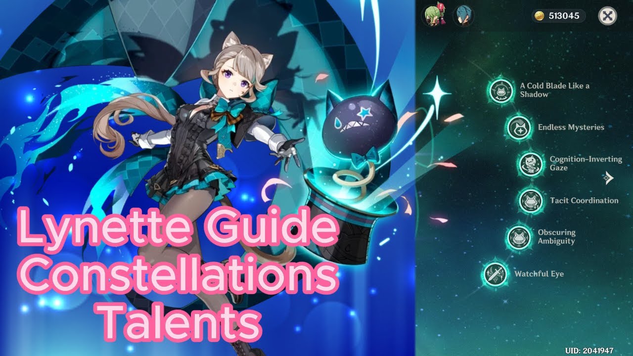 Full Guide Lynette Showcase | Constellations | Skills | Genshin Impact