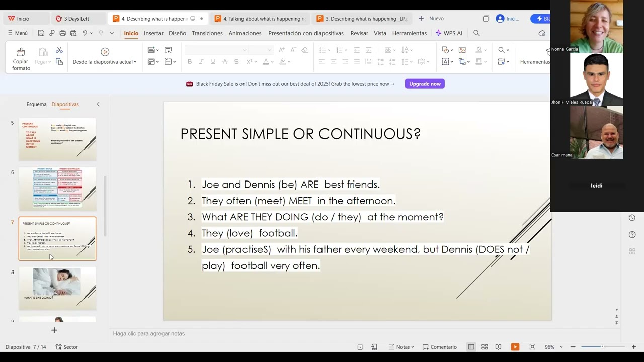 EDW 2- 3 Fourth web conference PRESENT CONTINUOUS 1