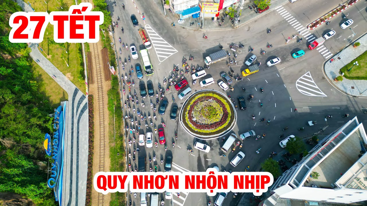 QUY NHƠN ĐẸP 27 TẾT | CHỢ BÁN HOA NHỘN NHỊP