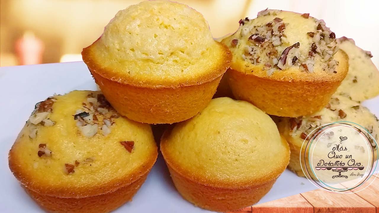 MANTECADAS CASERAS ESTILO BIMBO | VANILLA MUFFINS | MAGDALENAS | 
