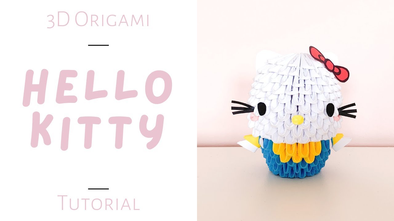 HELLO KITTY | 3D Origami Tutorial