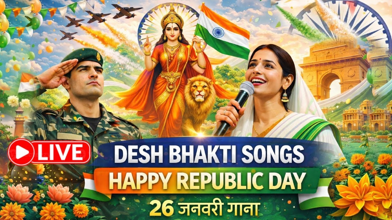 🔴LIVE : Top 15 देश भक्ति गीत | Nonstop Desh Bhakti Songs | 26 January Republic Day Special