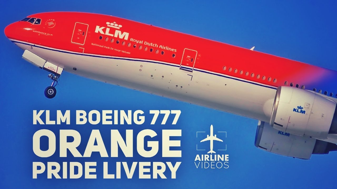 PLANE SPOTTING 2020 - KLM Boeing 777 ORANGE PRIDE LIVERY