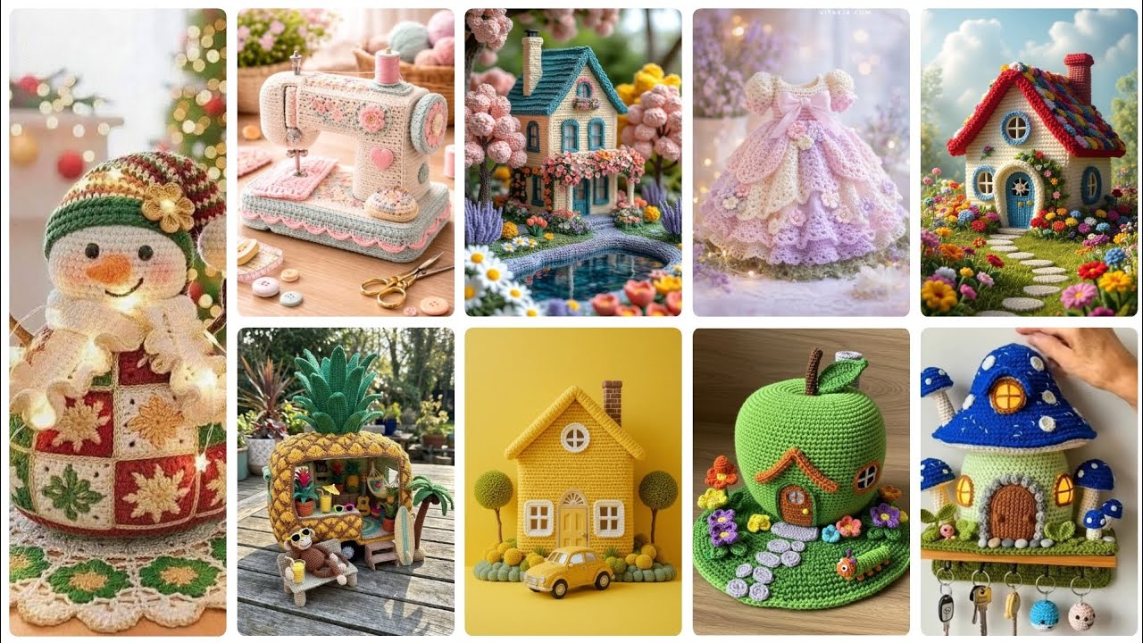 Impresionantes y hermosas ideas de patrones de crochet a mano para el hogar. 