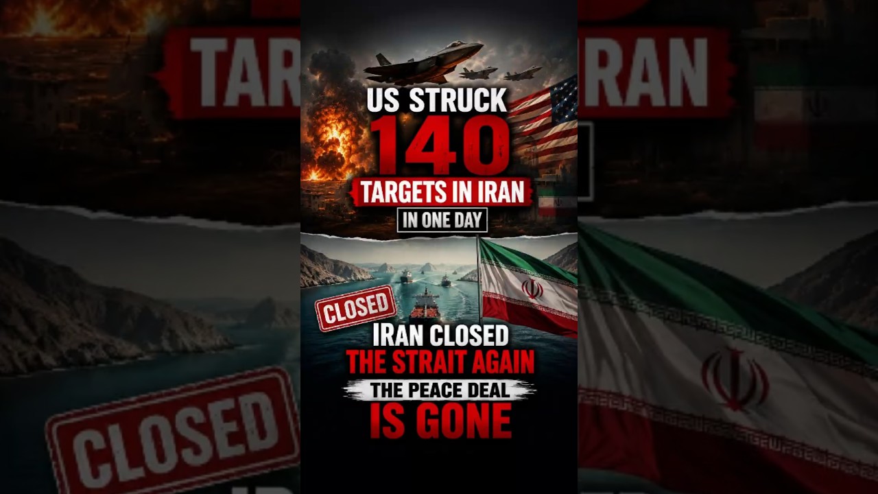 US Struck 140 Targets in Iran in One Day. Iran Closed the Strait Again. The Peace Deal Is Gone