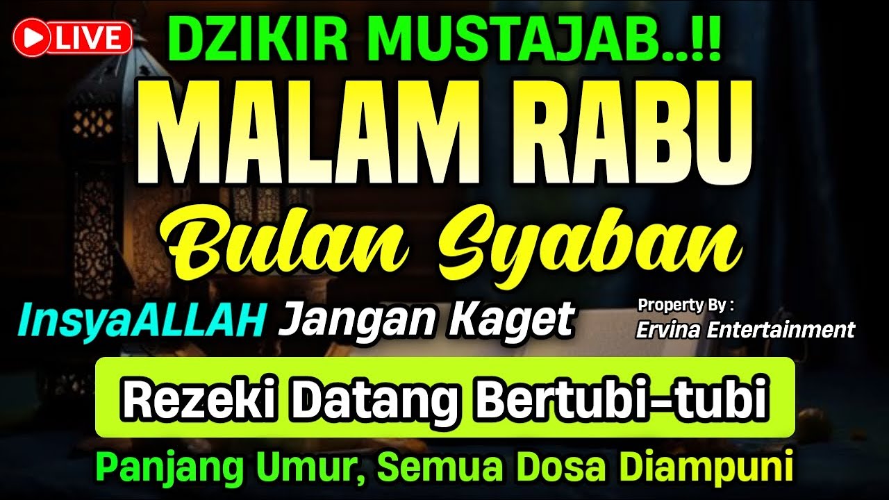 DZIKIR MALAM RABU MUSTAJAB.! Pengampunan Dosa, insyaAllah Rezekimu Mengalir Deras | DZIKIR MALAM