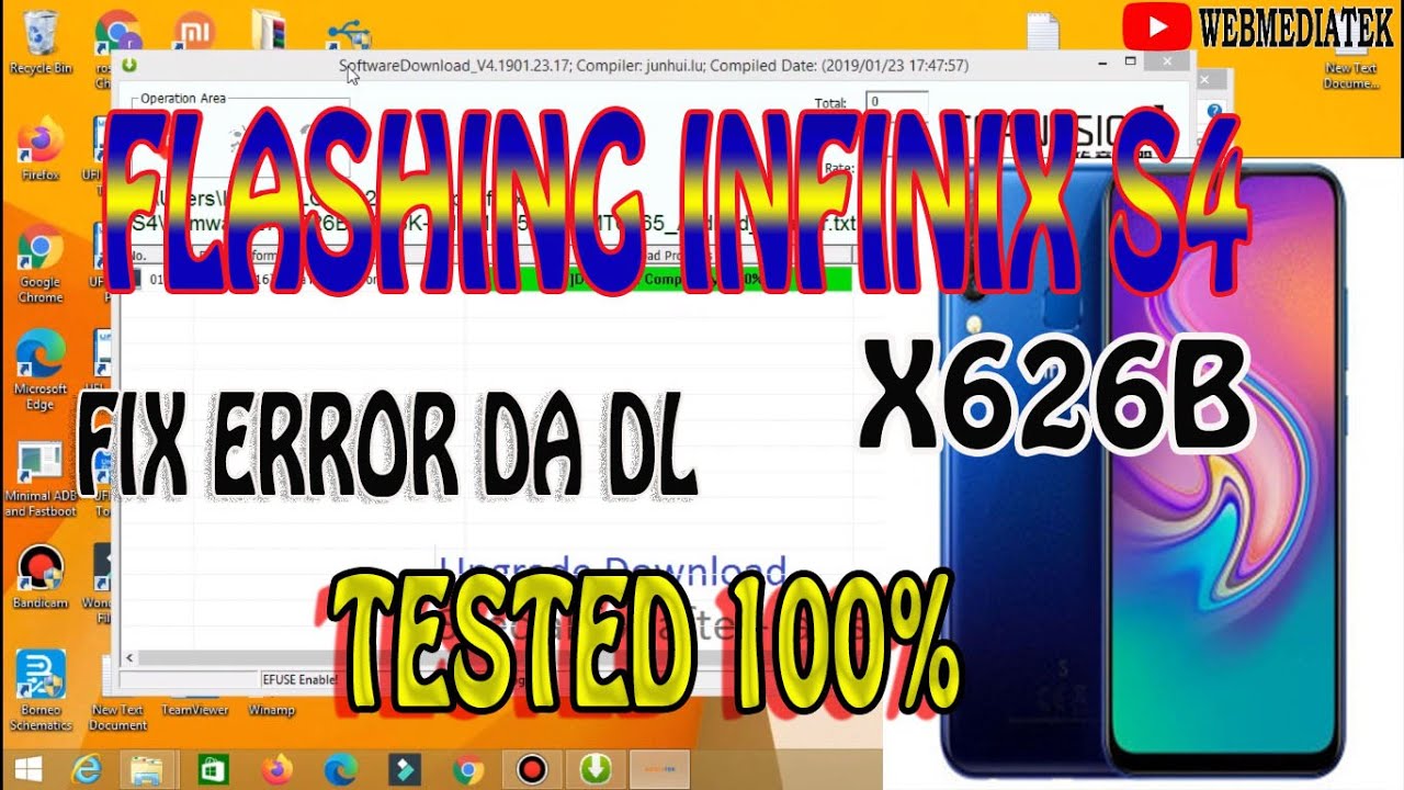 FLASHING INFINIX || FLASHING INFINIX S4 X626B || INSTALL ULANG INFINIX S4 NO ERROR TESTED 100%