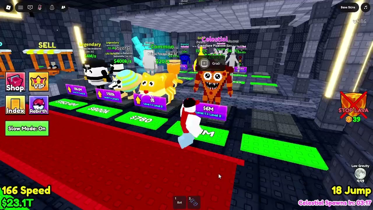 I GOT MY FIRST CELESTIAL IN SURVIVE LAVA FOR BRAINROTS | ROBLOX