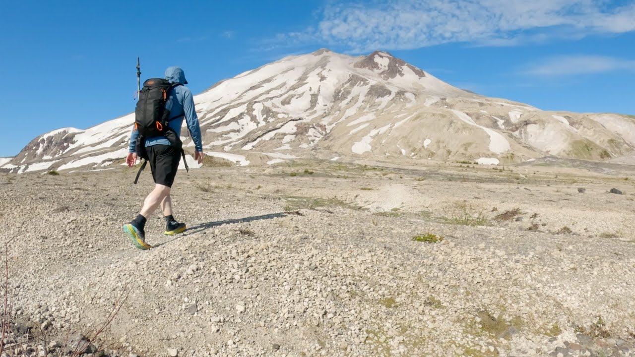 Hiking on the east side of Mount Saint Helens