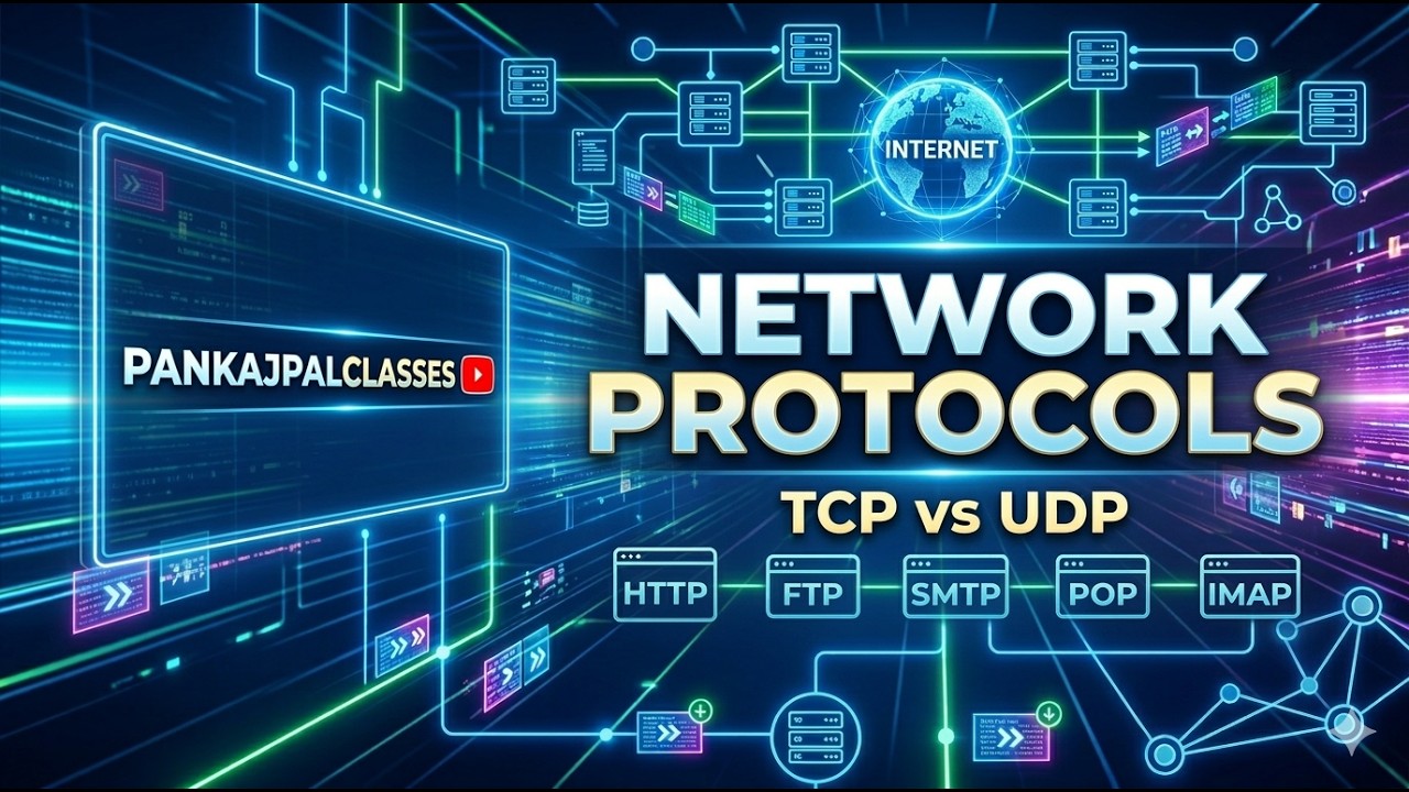 Network Protocols Explained | TCP/IP, HTTP, FTP, SMTP, POP, IMAP, UDP | TCP vs UDP |  #computer