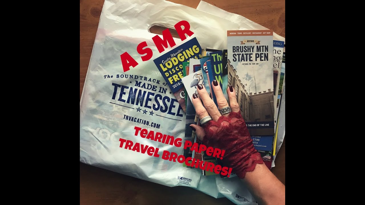 ASMR | PAPER SHREDDING | TEARING TRAVEL BROCHURES | WHISPERING