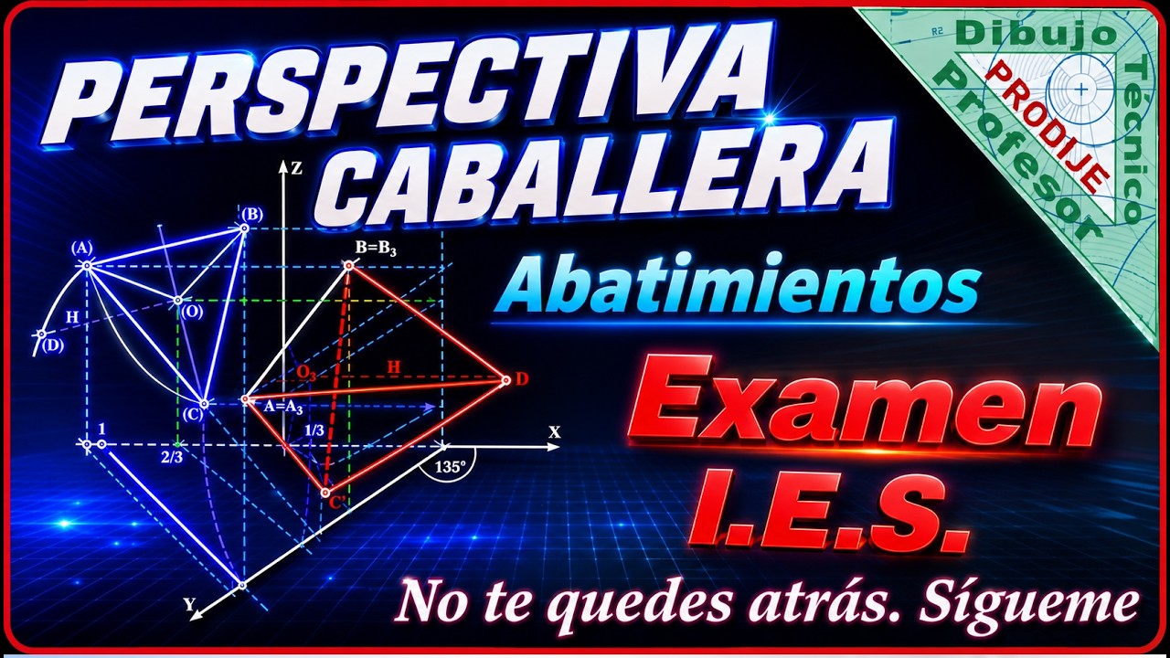 Axonométrico. Caballera. Abatimientos EXAMEN I.E.S.  8.- TETRAEDRO APOYADO EN EL PLANO ZOY