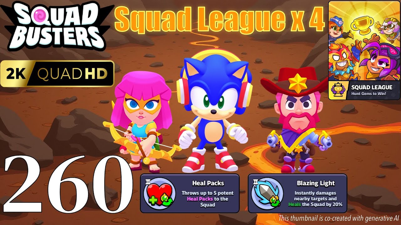 Squad Busters - Walkthrough Gameplay Part 260 - Sonic, Archer, Colt - Squad League x 4