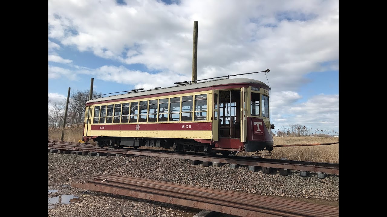 Shore Line Trolley Museum HD: Third Avenue Railways 629 Moving to Shop for Motor Work (4/18/18)