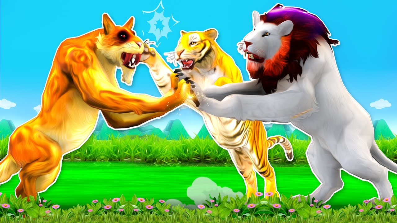 सफ़ेद शेर से छिपा बचपन का राज और शैतान बाघ का आतंक Safed Sher Aur Bagh Lion and Tiger Animal Stories
