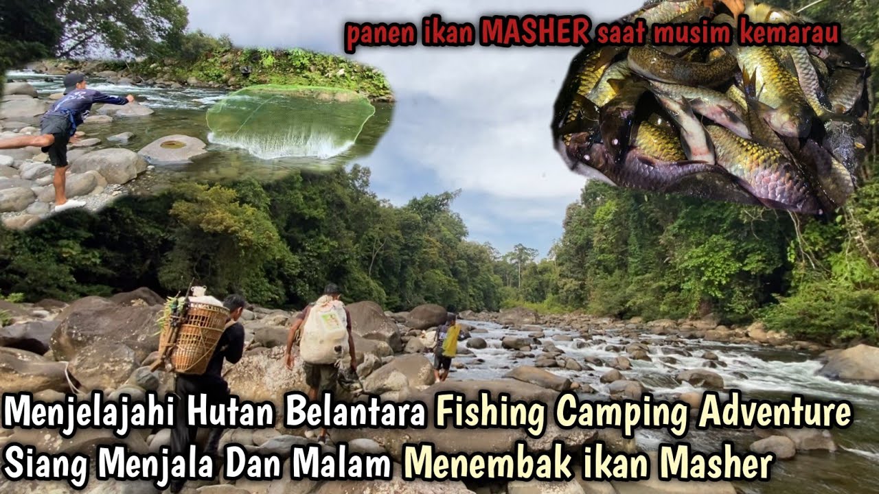 Menjelajahi Hutan Belantara Fishing Camping Adventure Siang Menjala Dan Malam Menembak ikan Masher 