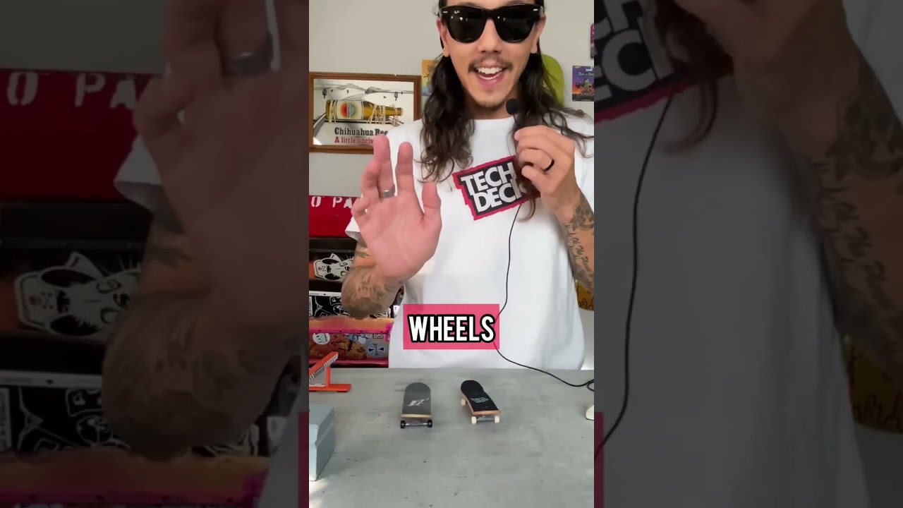 tech deck vs tony hawk hot wheels fingerboard short