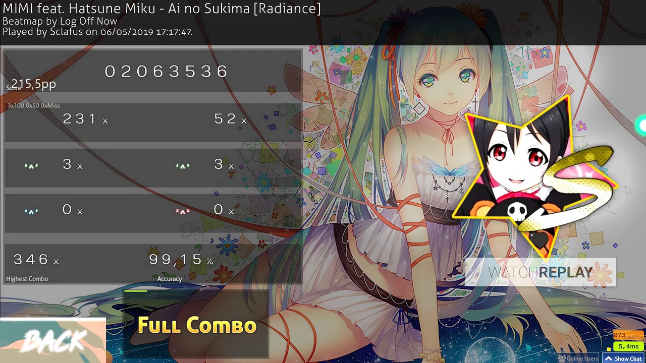 Osu! - Ai no Sukima [Radiance] FC 99.15% [LIVE PP COUNTER]