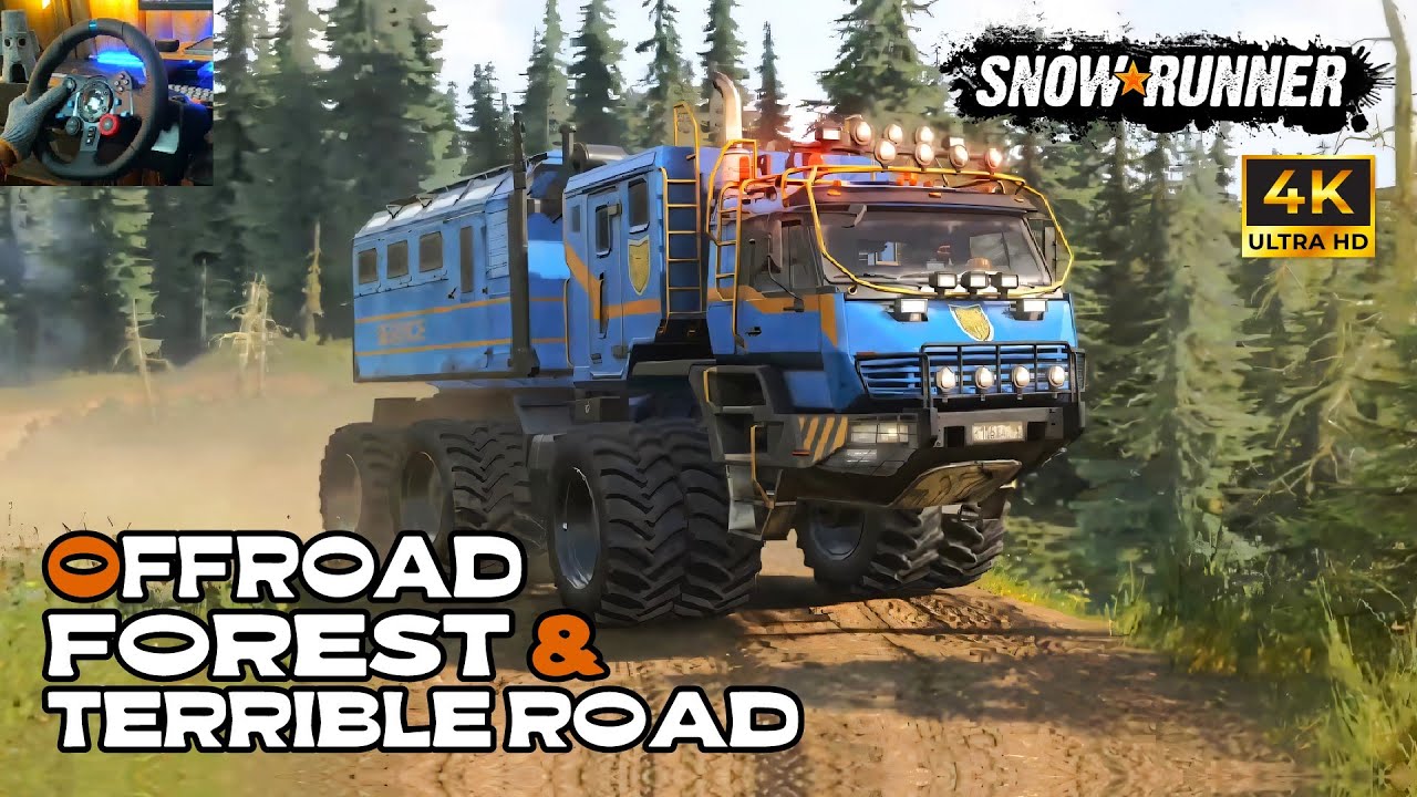 KAMAZ Arctic - Driving Offroad Through Forests and Terrible Roads | SnowRunner | Logitech G29 Gaming