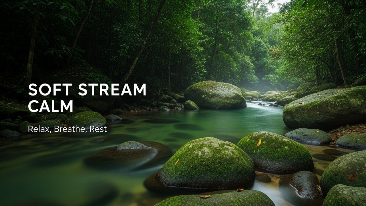 Serene Forest Ambience with Flowing River Sounds for Sleep Study Meditation and Inner Peace
