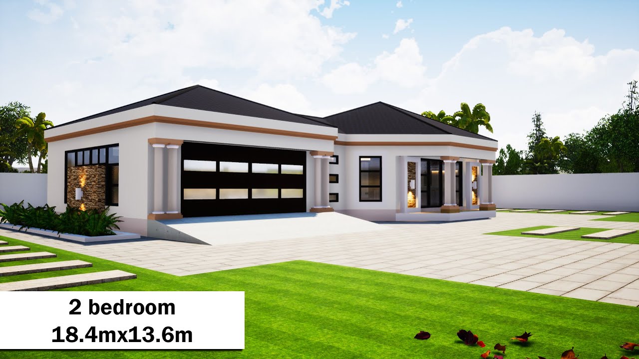 2 Bedroom Roundavel design  | 8 corner house  |  18.4mx13.6m