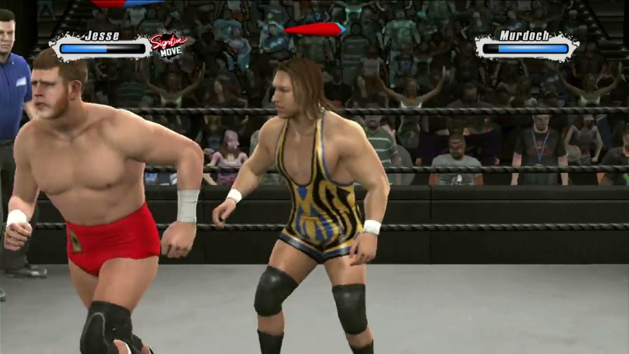 WWE Smackdown vs Raw 2009 - PS3 Gameplay - Jesse & Festus vs Cade & Murdoch