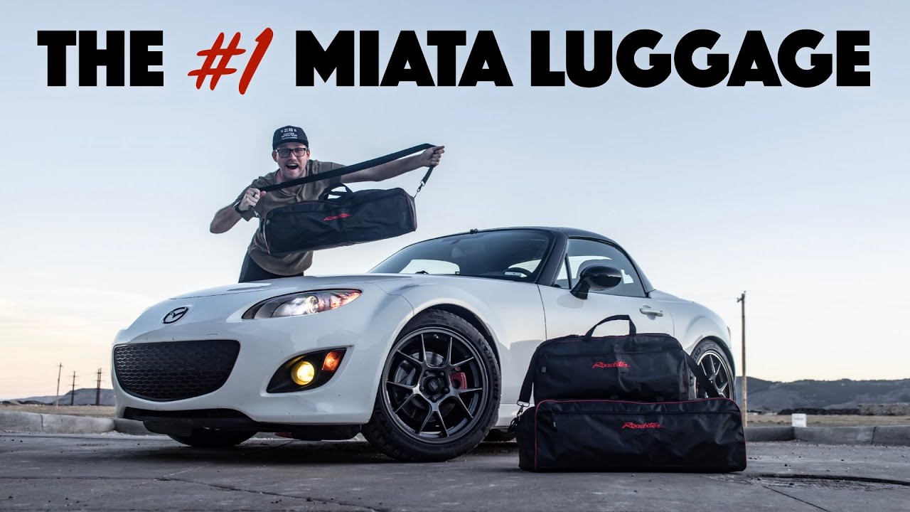Making the most of the Miata trunk! Roadster 3-piece custom luggage set for the NC