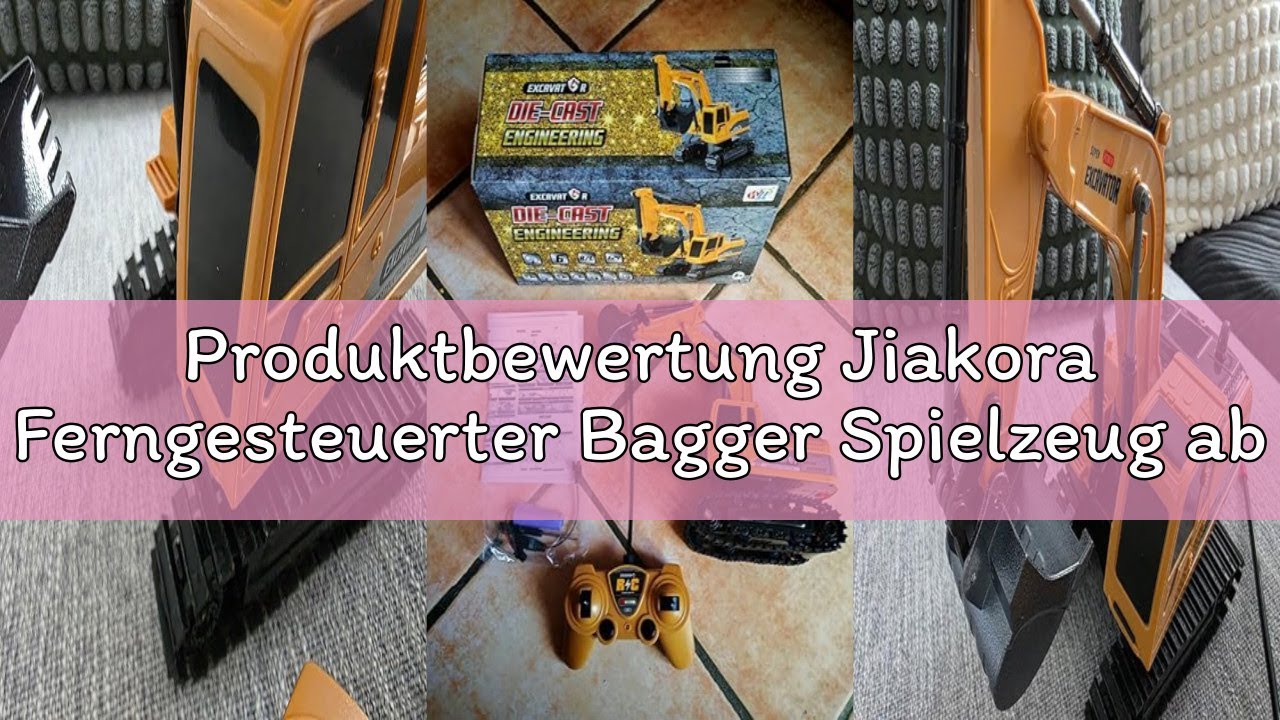 Produktbewertung Jiakora Ferngesteuerter Bagger Spielzeug ab 3+ Jahre, 2,4 GHz Excavator Toy RC Bagg