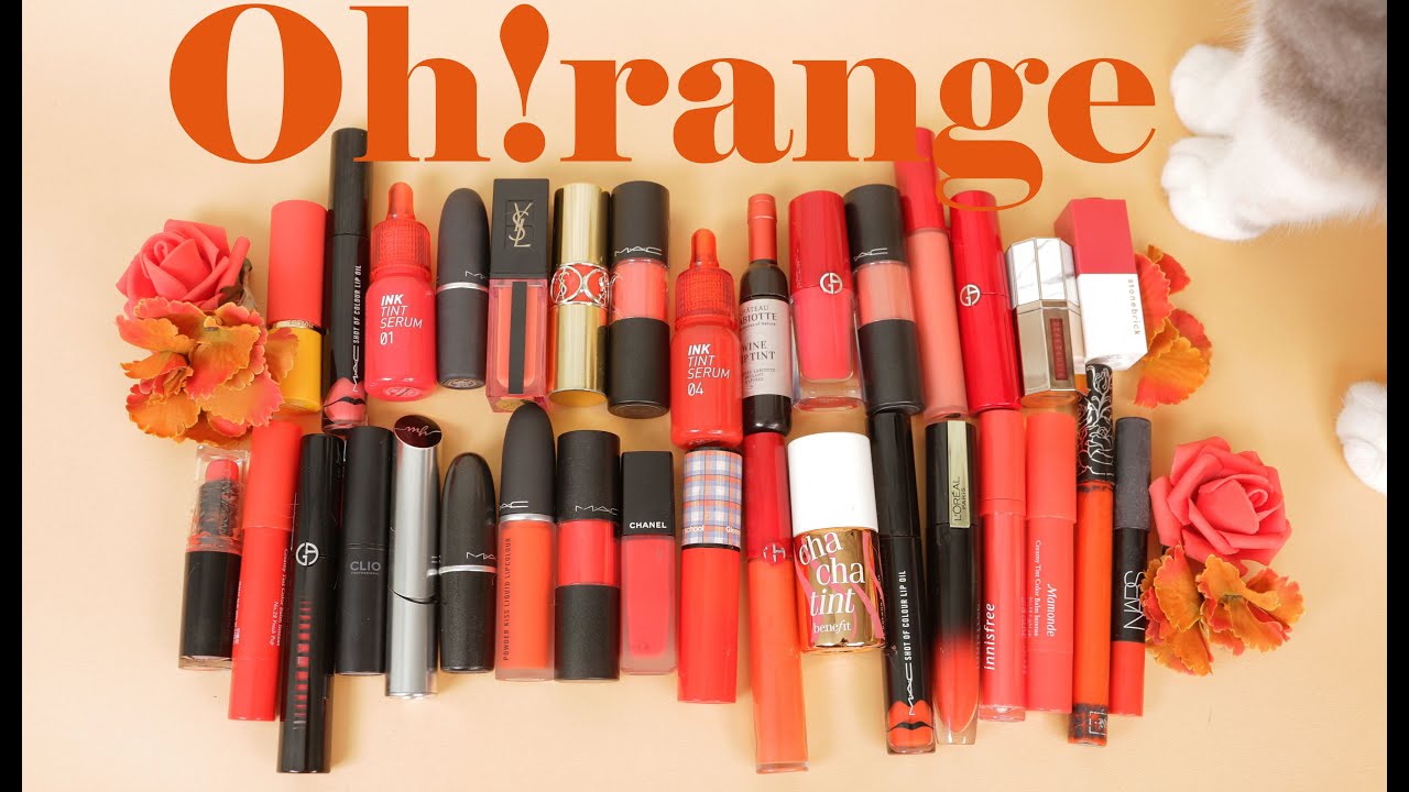 봄웜 브라이트톤, 비비드톤 립추천 vol.4: 오렌지, 다홍, 오렌지레드 립들 :) spring bright, vivid tone orange lips