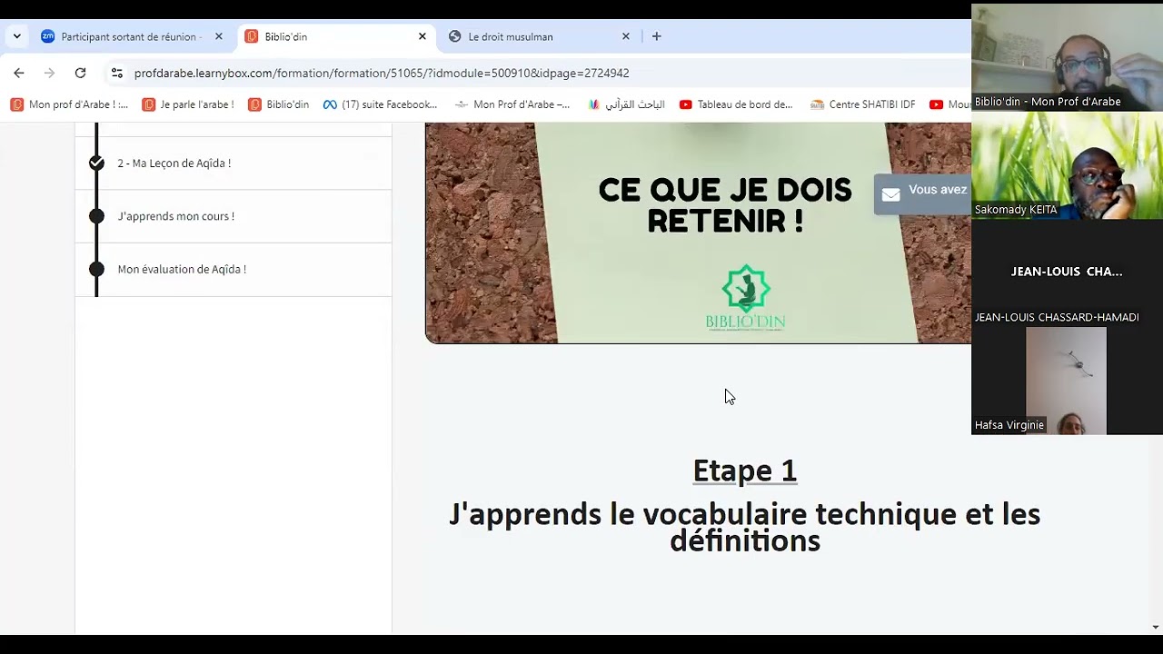 Replay cours d'essai du niveau 1 - Fiqh et Aqîda