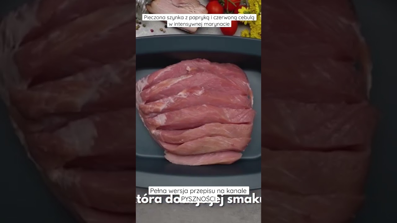 Pieczona szynka z papryką i czerwoną cebulą w intensywnej marynacie #shorts