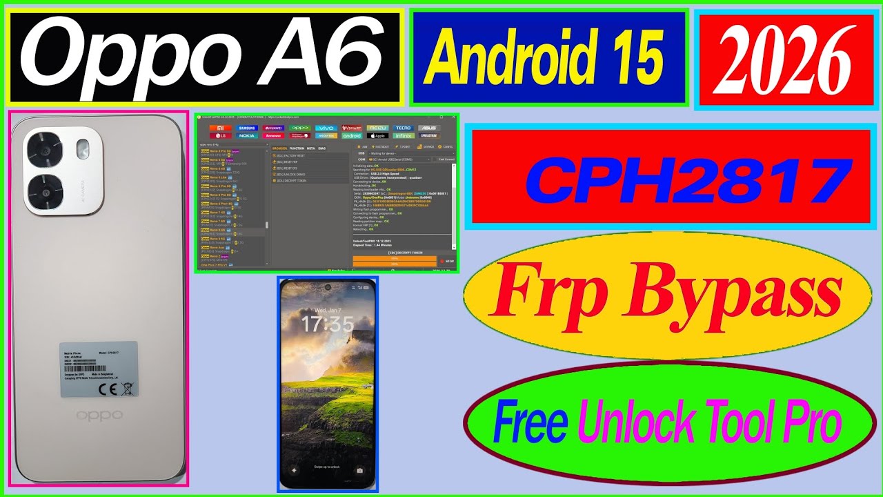 Oppo A6 FRP Bypass | Oppo A6 Cph2817 FRP Remove Unolck Tool pro Free 2026