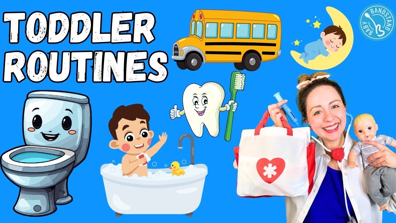 Toddler Learning- ONE HOUR- Bedtime, Morning, Doctor & Potty Training Learn with Ms Alyssa