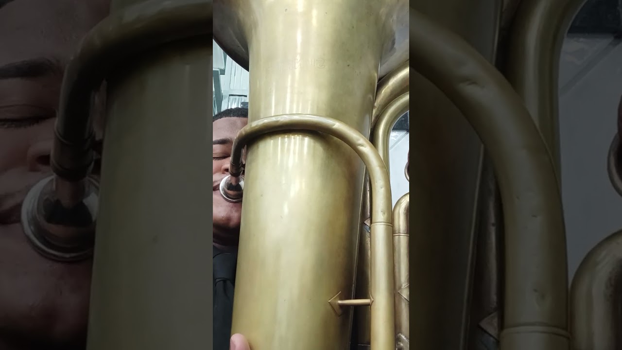 Hino 147 tubas subdividindo H5- &Eacute; bom louvar ao Criador 🙌🏾❤️ #tuba #hinosccb #baixo #ensaio #louvor