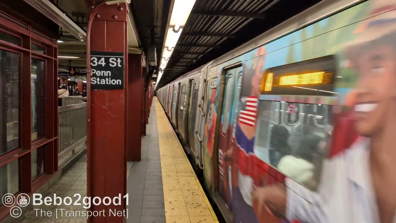 MTA NYC Subway: Dominican Republic Ad-Wrapped R179 (A) & R160 (E) Trains
