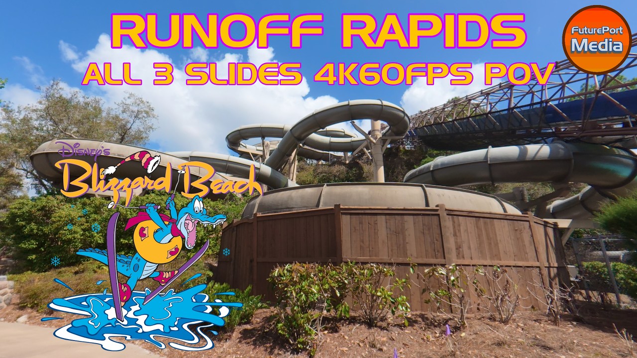 Runoff Rapids | ALL 3 SLIDES | Disney's Blizzard Beach Water Park | 2026 4K60FPS POV