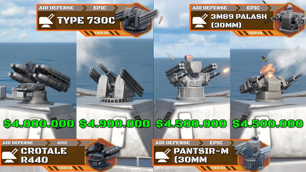 Epic T3 Dollar Air Defense Comparison! | Modern Warships 