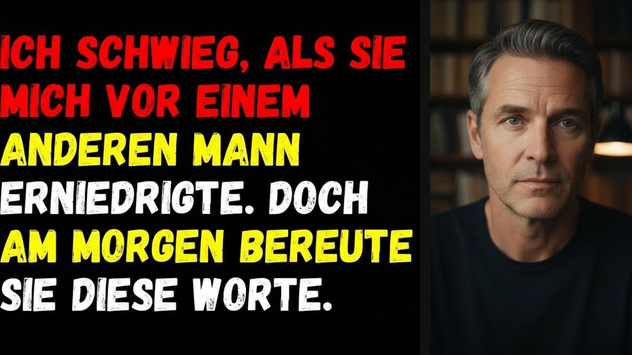 🦋Ich schwieg, als sie mich vor einem anderen Mann erniedrigte  Doch am Morgen bereute sie diese Wor🦋