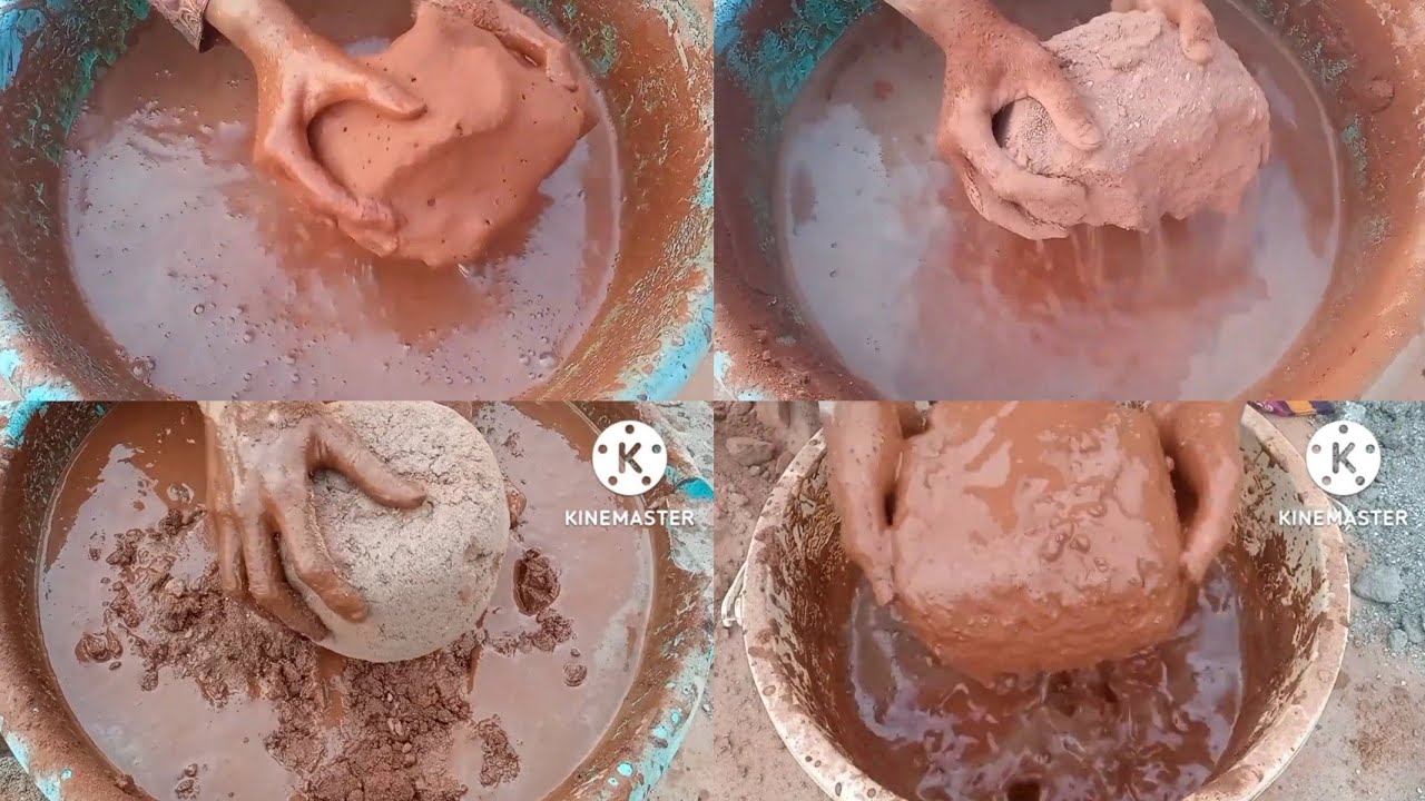 ASMR||All favorite pure red dirt special treat different shapes||relaxing mouthwatering yummy paste🥳