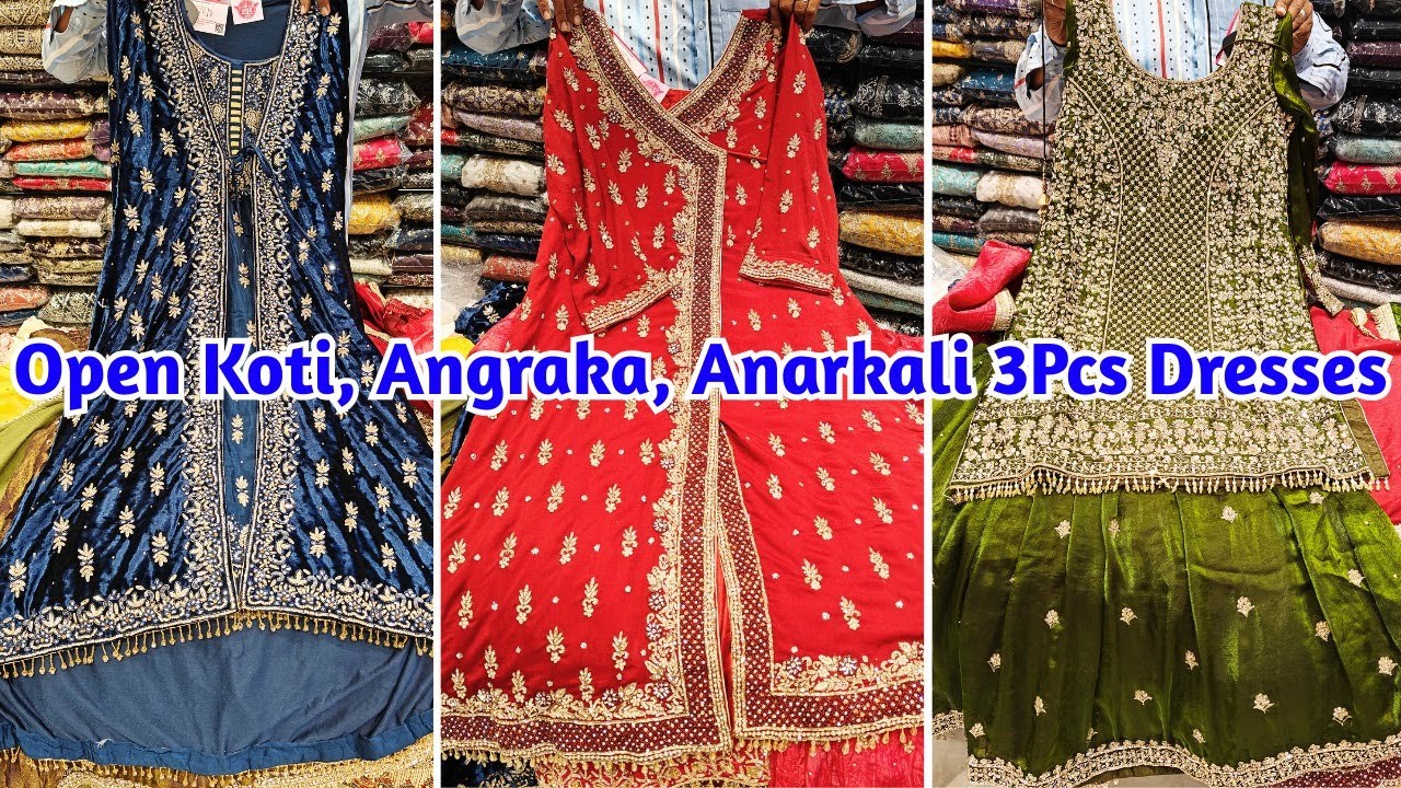 Premium Pakistani Anarkali Angraka Gota Patti Kaftan's Open Koti Style Dresses Plus Sizes || #50%off