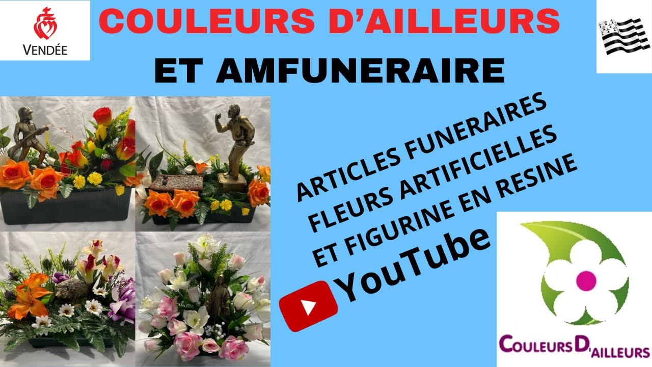 COMPOSITION FLORALE ARTIFICIELLE ET FIGURINE EN RESINE ‐ Réalisée avec Clipchamp