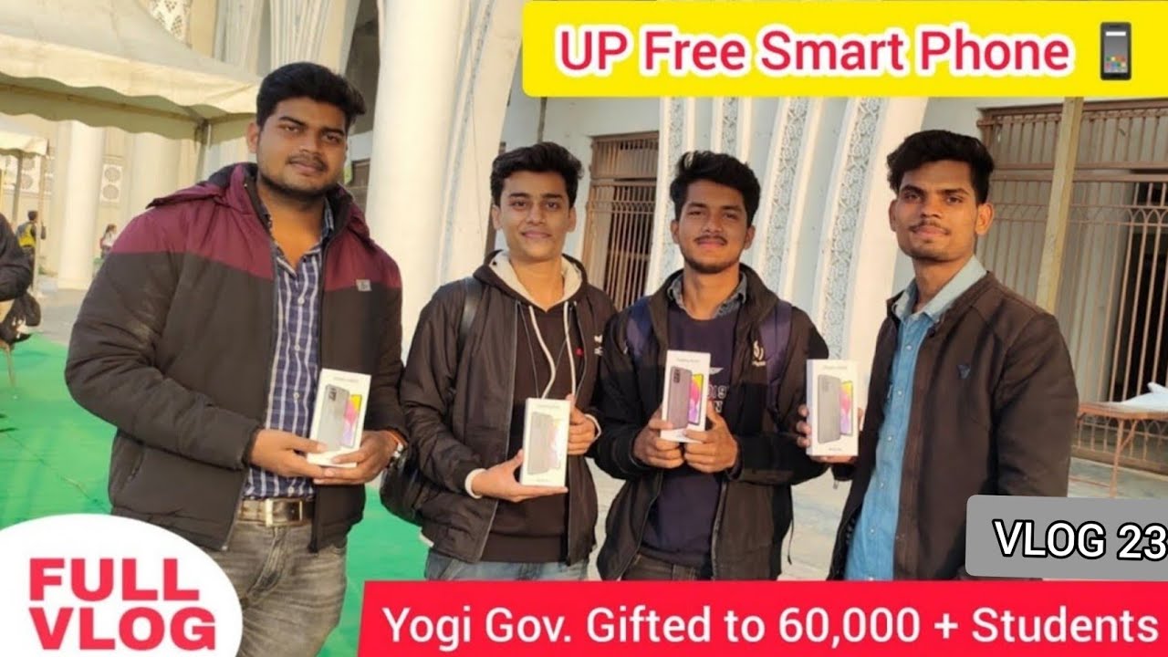 FULL VLOG - UP Free Smartphone Unboxing 😱📱 | Ekana Stadium Lucknow